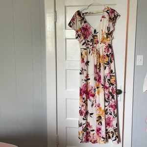 A.BYER NWOT maxi button front floral dress
